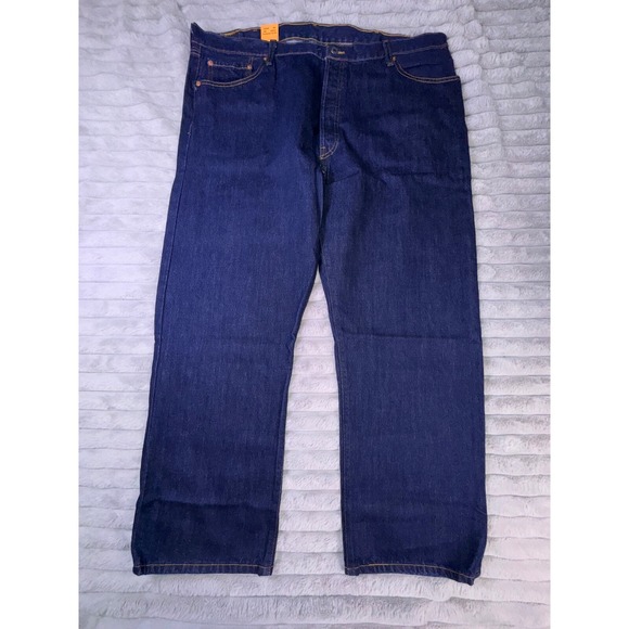 Levi's 501XX Original Fit Jeans Preshrunk Dark Wash Straight Leg 44x30 DEADSTOCK - Picture 2 of 14